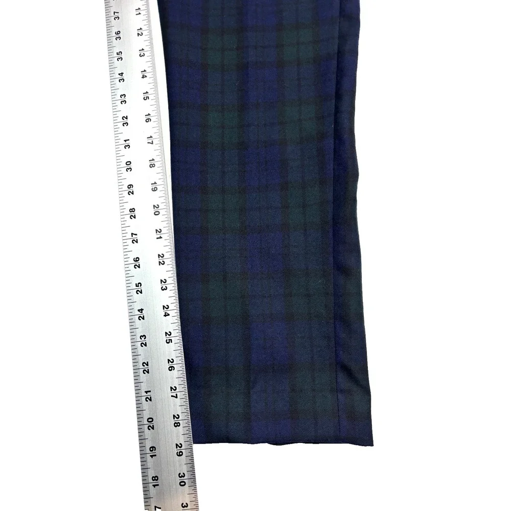 Banana Republic 31x29 Blackwatch Tartan Plaid‎ Dress Pants Wool Trousers Tapered